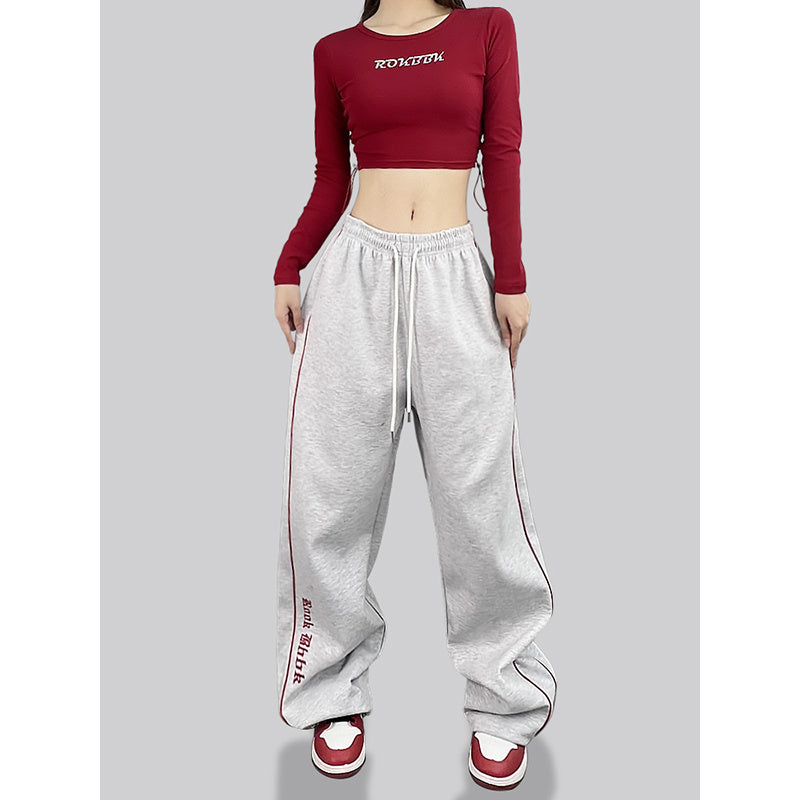 ROKBBK-K/Rokbbk-K Street Dance Fashion Brand Hip Hop American Street DancehiphopWomen's Casual Pants Jazz Dance Suit Tide