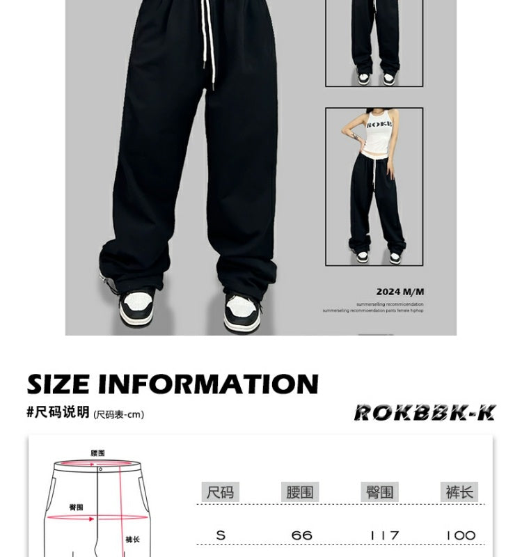 ROKBBK-K/Rokbbk-K Hip Hop Fashion Brand Double Waist Dancing SportshiphopWomen's TrousersjazzJazz Suit Tide