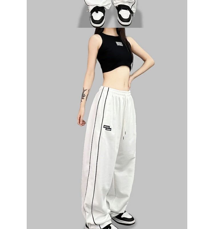 ROKBBK-K/Rokbbk-K Street Dance Fashion Brand Embroidery Line Jazz DancinghiphopWomen's SportsjazzFashionable Trousers