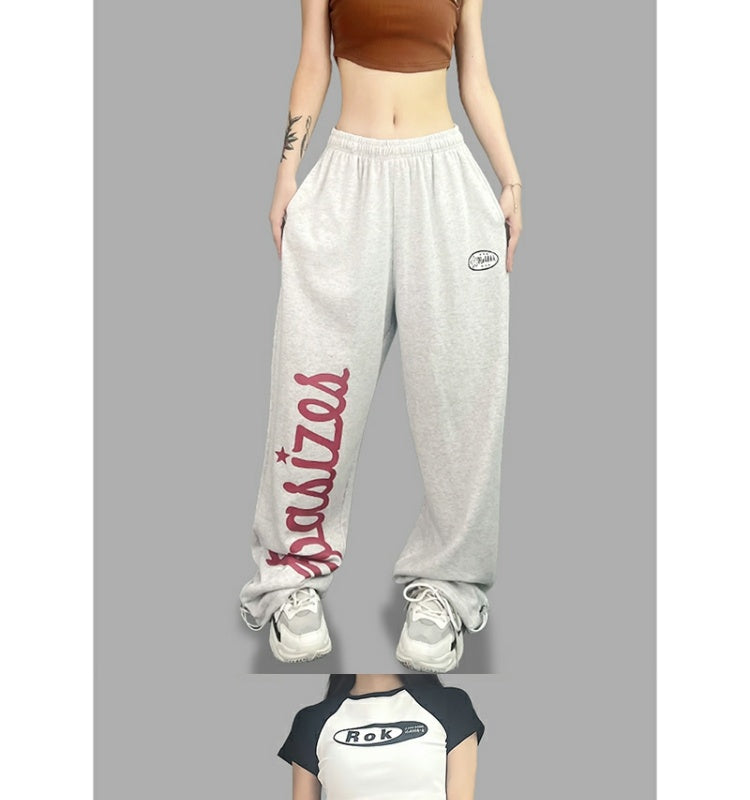 ROKBBK-K/Rokbbk-K Street Dance Fashion Brand Multicolor JazzhiphopTrack Sweatpants Female DancingjazzFashionable Trousers