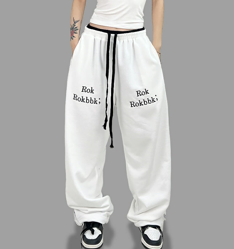 ROKBBK-K/Rokbbk-K Hip Hop Fashion Brand Double Waist Printed Female JazzhiphopTrousersjazzSports Suit