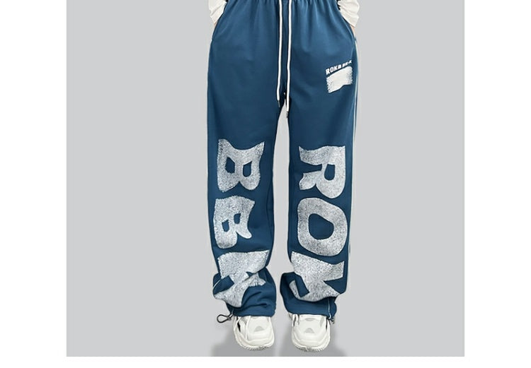 ROKBBK-K/Rokbbk-K Hip Hop Fashion Brand Loose Hip Hop American Jazz Dance Trousers Women's CasualjazzSports Pants