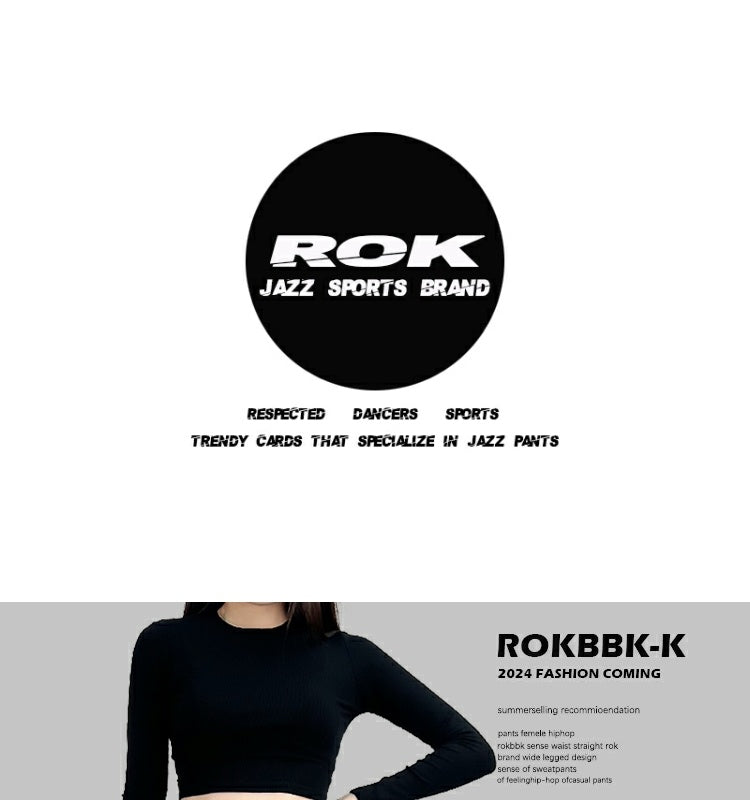 ROKBBK-K/Rokbbk-K Hip Hop Fashion Brand Printing JazzjazzSports TrousershiphopDancing Suit Women