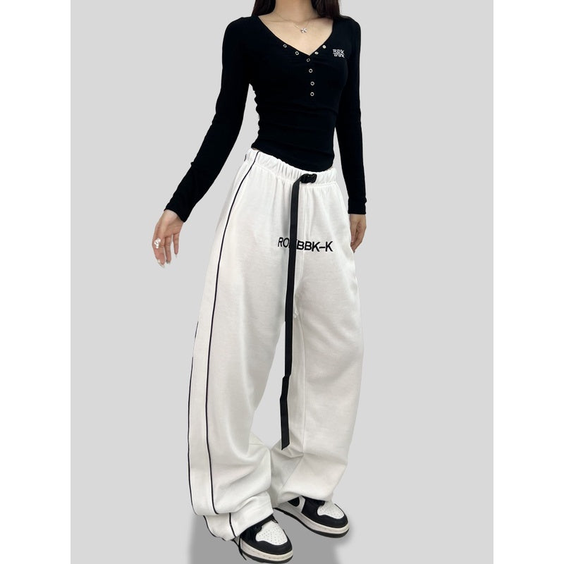 ROKBBK-K/Rokbbk-K Street Dance Fashion Brand Belt JazzhiphopDancing Trousers for WomenjazzFashion Sports Clothing