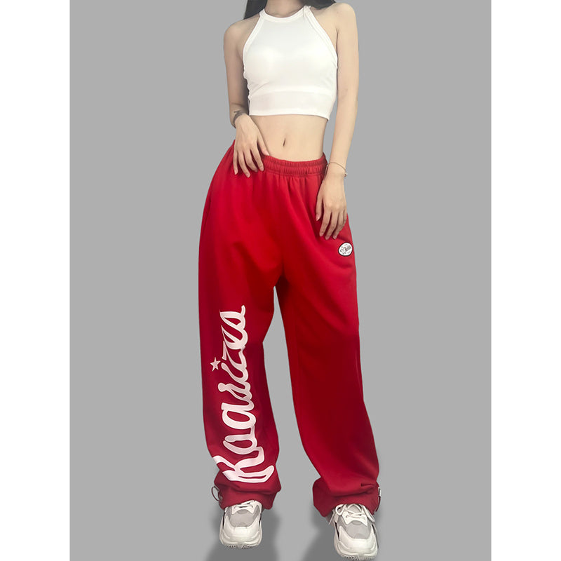 ROKBBK-K/Rokbbk-K Street Dance Fashion Brand Multicolor JazzhiphopTrack Sweatpants Female DancingjazzFashionable Trousers