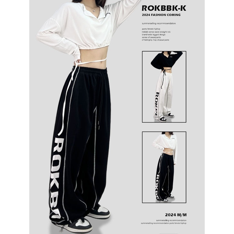 ROKBBK-K/Rokbbk-K Hip Hop Fashion Brand Side Printing Sports Suit WomenhiphopJazz Dancing Suit