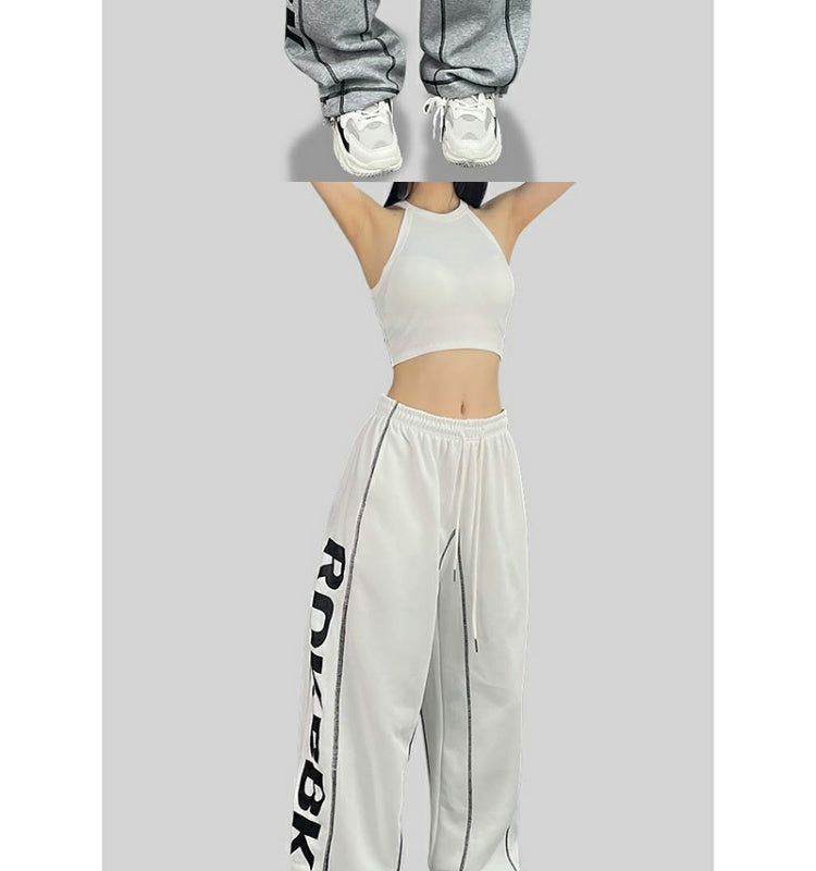 ROKBBK-K/Rokbbk-K Hip Hop Fashion Brand Side Printing Hip Hop Sports Suit WomenhiphopJazz Dancing Pants