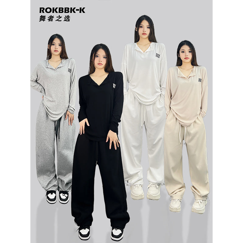 ROKBBK-K/Rokbbk-K Hip Hop Fashion Brand Multi-Color Hip Hop American Autumn Casual Women's Pants Hip HophiphopSports Pants