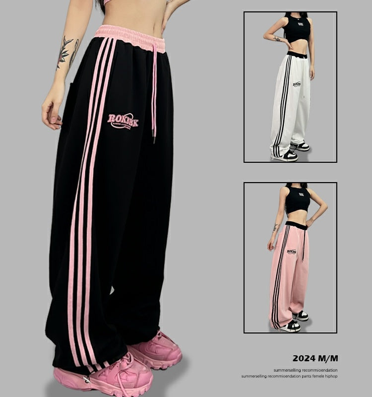 ROKBBK-K/Rokbbk-K Hip Hop Fashion Brand Waist JazzjazzDancing Trousers for WomenhiphopSports Suit Tide