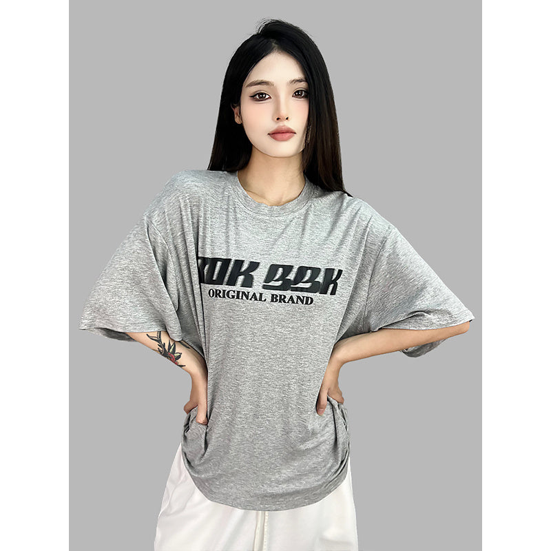 ROKBBK-K/Rokbbk-K Street Dance Fashion Brand Loose Letter Printing Dancing SportsTJazz Shirt Lazy Blouse