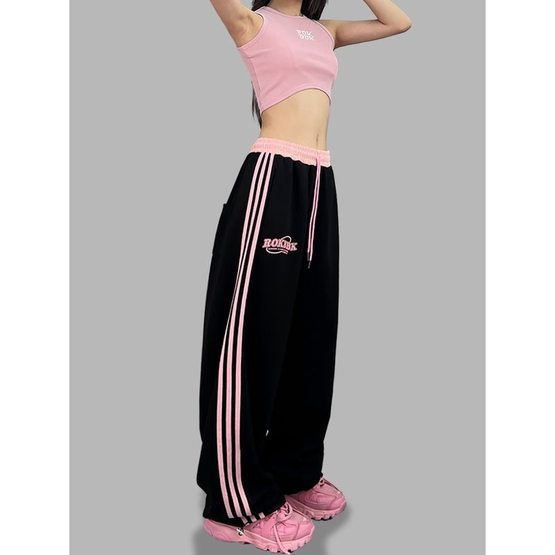 ROKBBK-K/Rokbbk-K Hip Hop Fashion Brand Waist JazzjazzDancing Trousers for WomenhiphopSports Suit Tide