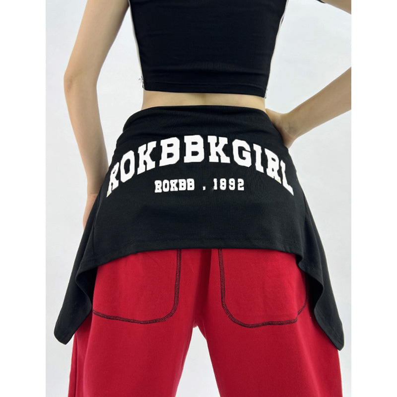 ROKBBK-K/Rokbbk-K Street Dance Fashion Brand Jazz DancehiphopShort Cardigan Two-Way Women's Hip Hop Lace-up Waist Outer Wear