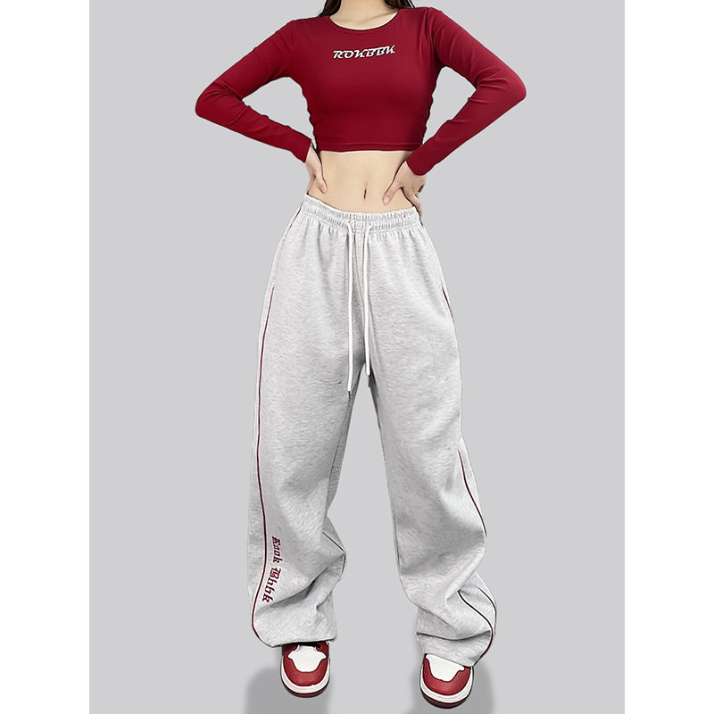 ROKBBK-K/Rokbbk-K Street Dance Fashion Brand Hip Hop American Street DancehiphopWomen's Casual Pants Jazz Dance Suit Tide