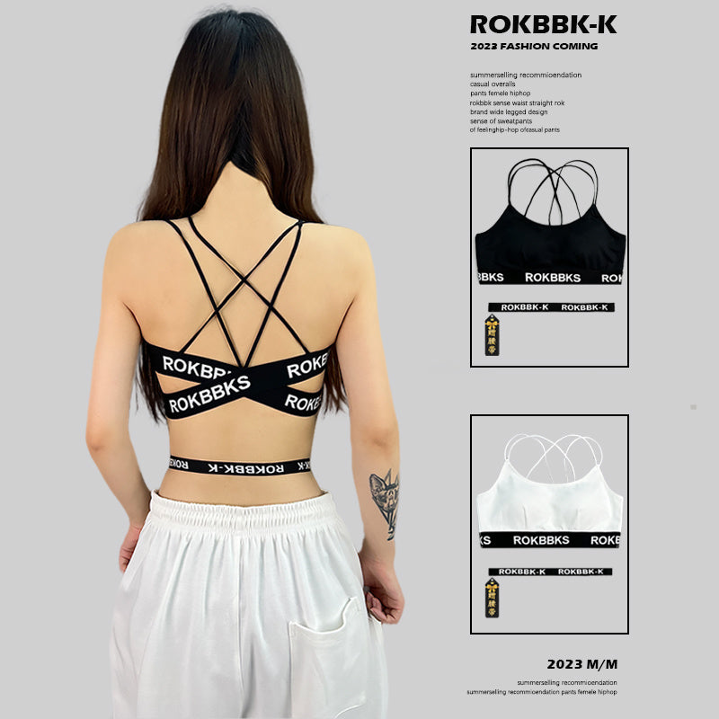 ROKBBK-K/Rokbbk-K Hip Hop Fashion Brand Loose Track Pants Embroidered Hip Hop Trousers Jazz DancejazzWomen's Pants