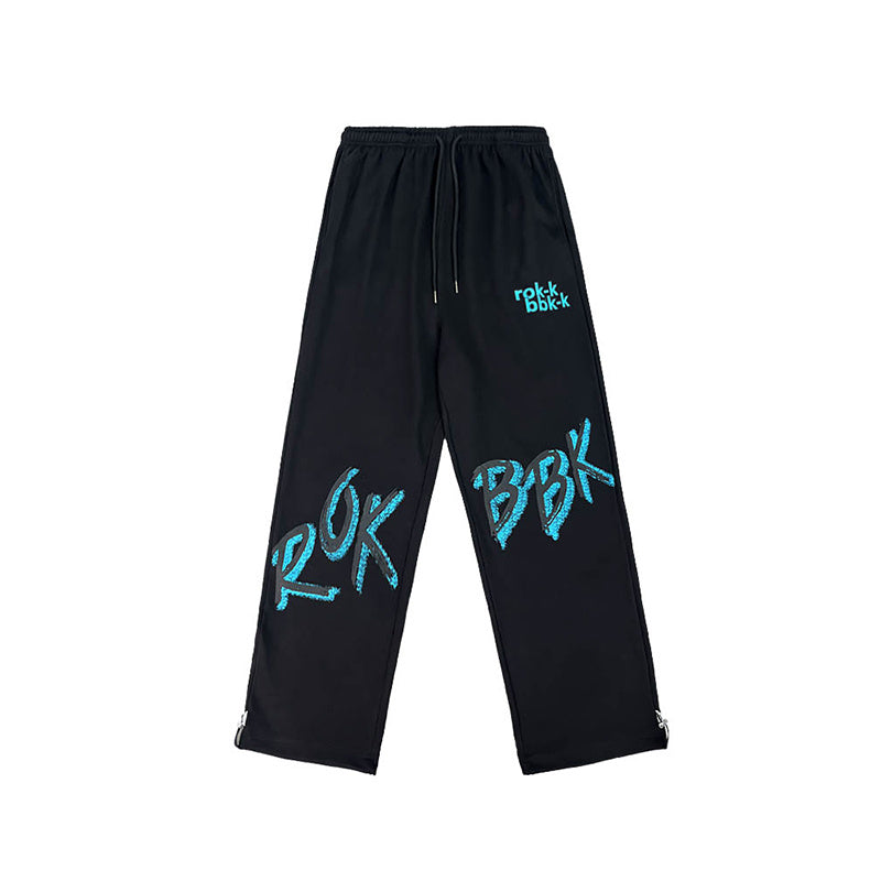 ROKBBK-K/Rokbbk-K Street Dance Fashion Brand SportsjazzJazz Pants Women's Letter PrintinghiphopFashion Clothing