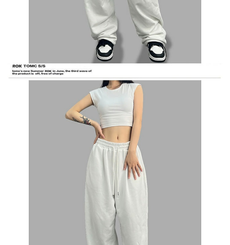 ROKBBK-K/Rokbbk-K Street Dance Fashion Brand Solid Color Jazz DancejazzDancing Trousers Women's American Style Hip Hop Casual Pants