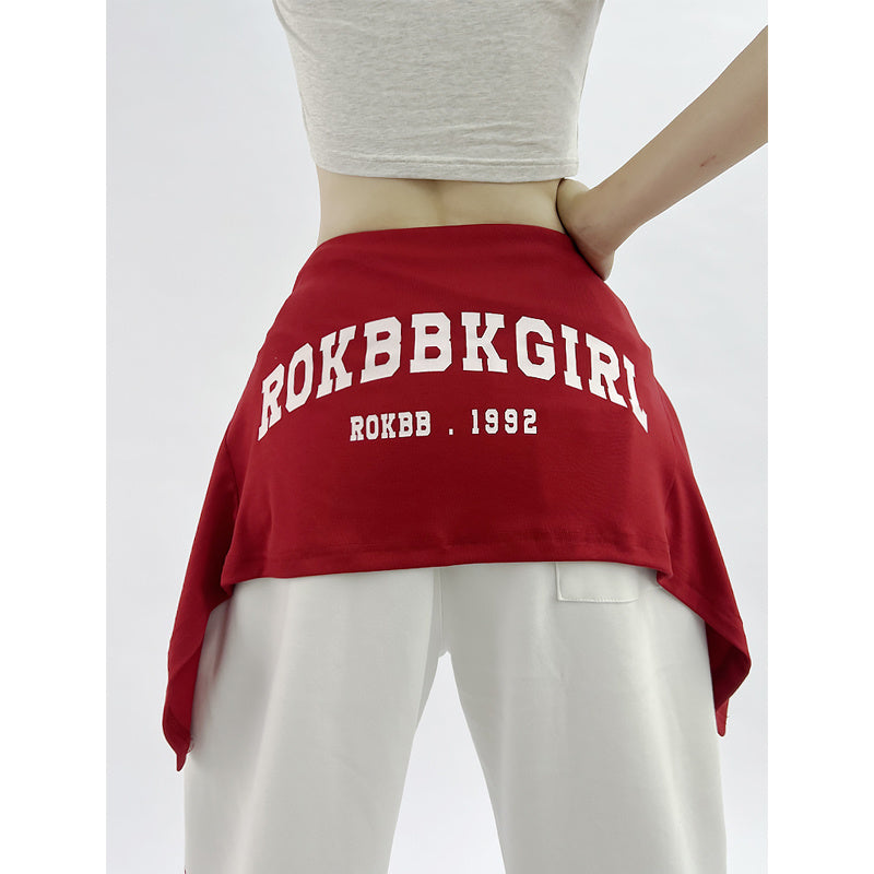 ROKBBK-K/Rokbbk-K Street Dance Fashion Brand Jazz DancehiphopShort Cardigan Two-Way Women's Hip Hop Lace-up Waist Outer Wear