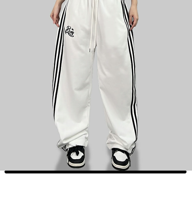 ROKBBK-K/Rokbbk-K Street Dance Fashion Brand Line Crown Embroidery Jazz DancinghiphopFashionable Sports Women's Trousers