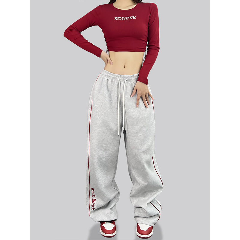 ROKBBK-K/Rokbbk-K Street Dance Fashion Brand Hip Hop American Street DancehiphopWomen's Casual Pants Jazz Dance Suit Tide