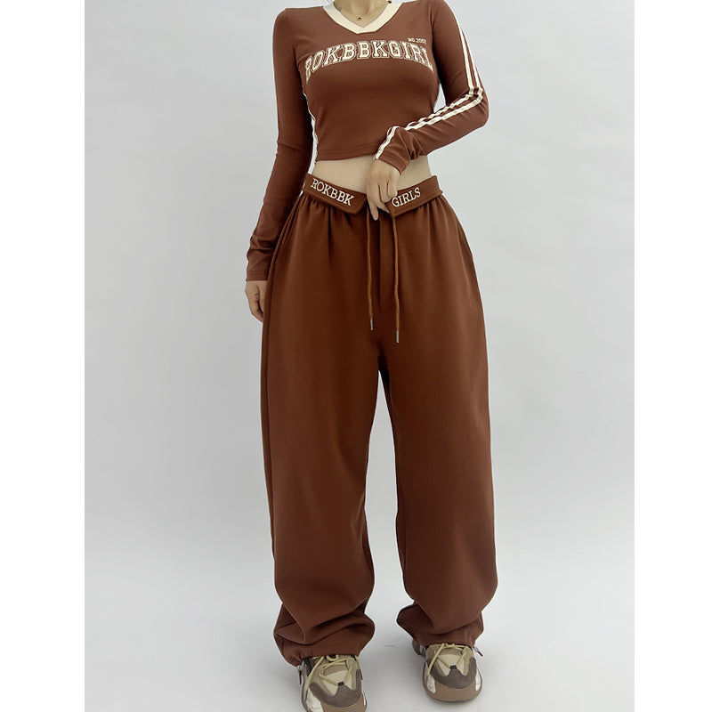 ROKBBK-K/Rokbbk-K Street DancehiphopJazz DancejazzPants Women's Hip Hop Loose Trousers Suit Clothing