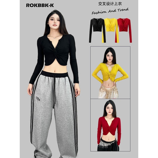 ROKBBK-K/Rokbbk-K Street Dance Fashion Brand Cross Design JazzjazzDancing TophiphopSports Women's Clothing