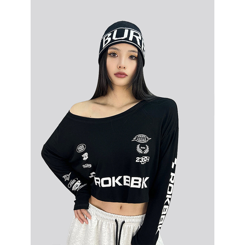 ROKBBK-K/Rokbbk-K Street Dance Fashion Brand American Style Hip Hop LeisurehiphopTrousers Loose Cool Sports Pants Female