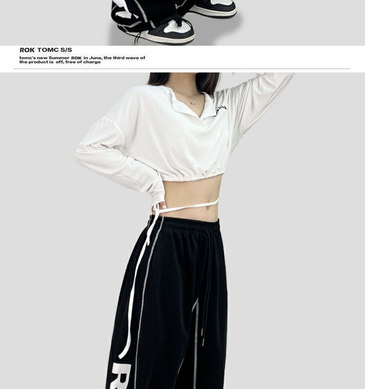 ROKBBK-K/Rokbbk-K Hip Hop Fashion Brand Side Printing Sports Suit WomenhiphopJazz Dancing Suit