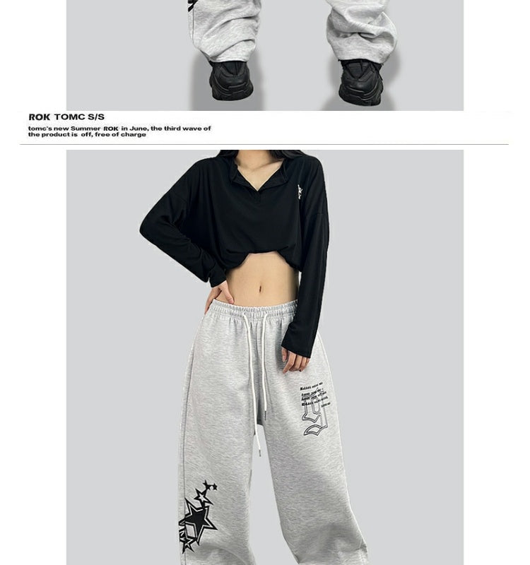 ROKBBK-K/Rokbbk-K Street Dance Fashion BrandhiphopJazz Dance Personality Women's Printed Wear TrousersjazzSports Pants