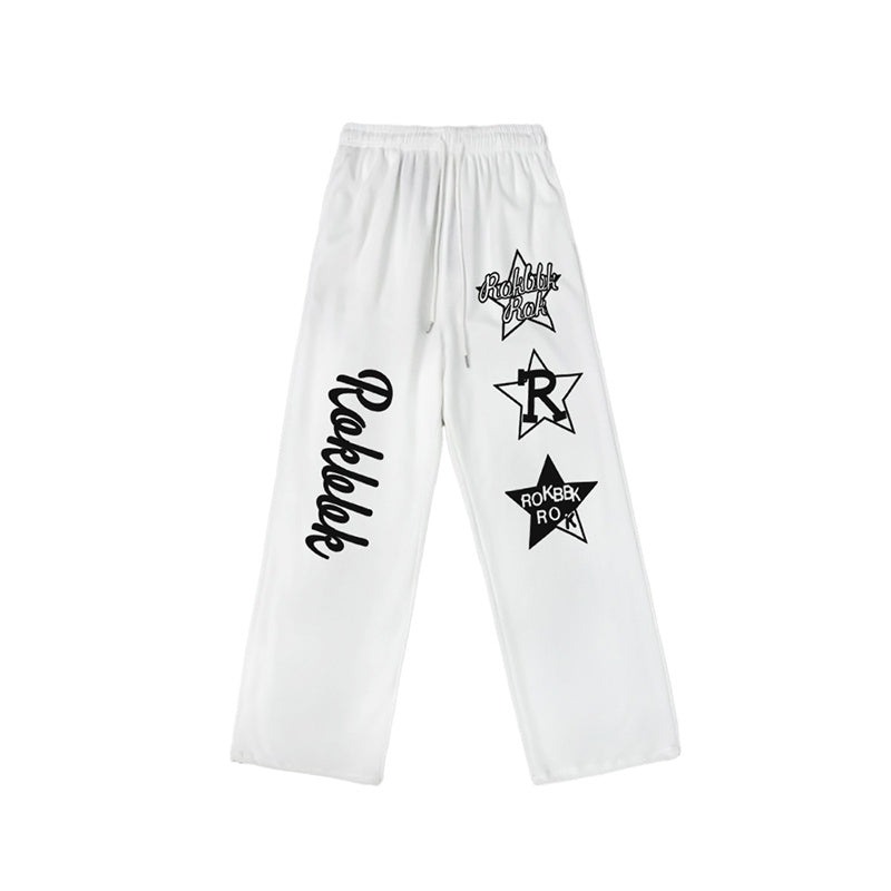 ROKBBK-K/Rokbbk-K Hip Hop Fashion Brand Personalized Printed Jazz Dancing Sweatpants for WomenhiphopSports Pants National Fashion