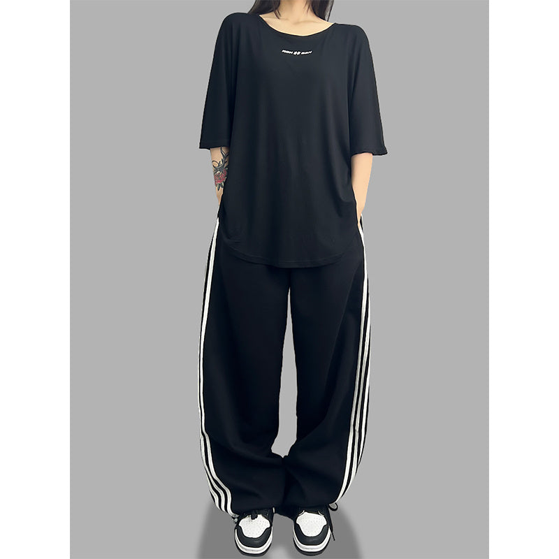 ROKBBK-K/Rokbbk-K Hip Hop Dancing Fashion-Black Women's Loose TrousershiphopSports pants female