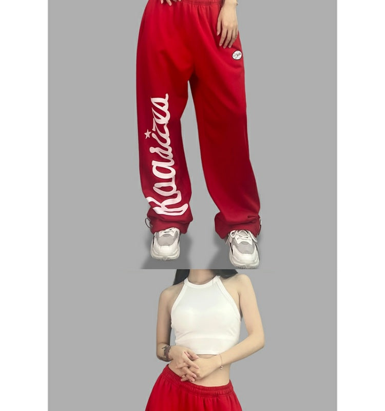 ROKBBK-K/Rokbbk-K Street Dance Fashion Brand Multicolor JazzhiphopTrack Sweatpants Female DancingjazzFashionable Trousers