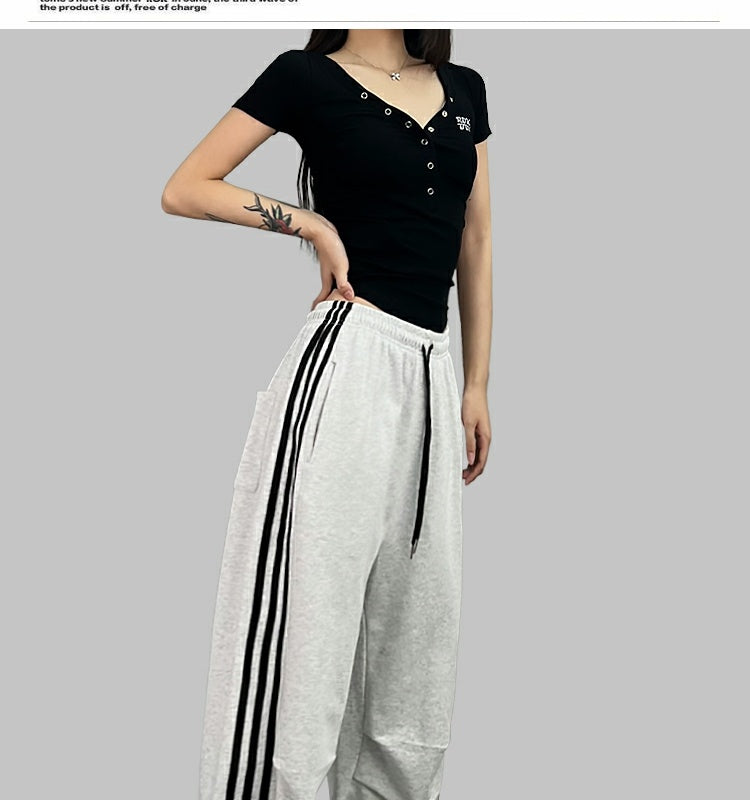 Street Dance Fashion Jazz SportsjazzWomen's Knee Pleated Dancing TrousershiphopTide