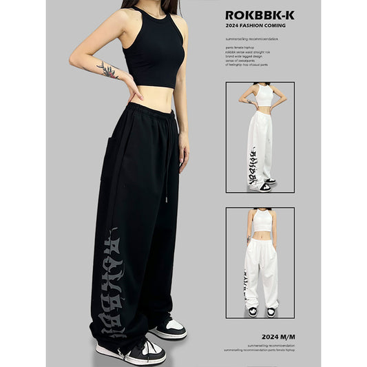 ROKBBK-K/Rokbbk-K Street Dance Fashion Brand JazzhiphopWomen's Printed Trousers on the RightjazzSports Dancing Pants