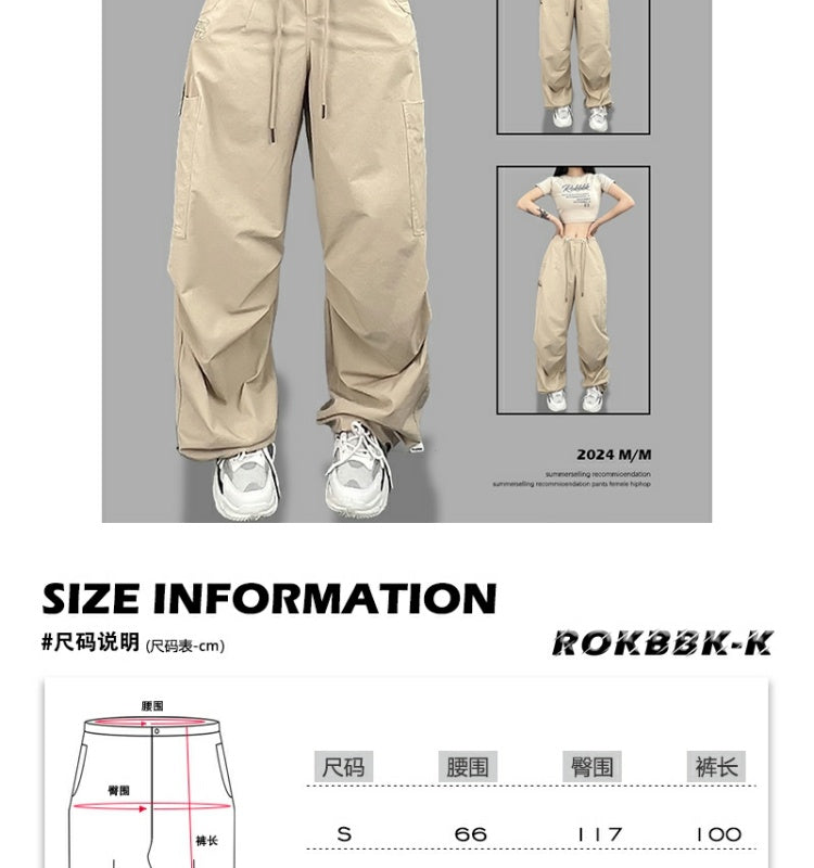 ROKBBK-K/Rokbbk-K Hip Hop Fashion Brand Loose Jazz Dance Sports Female DancinghiphopParatrooper Pants Suit Tide