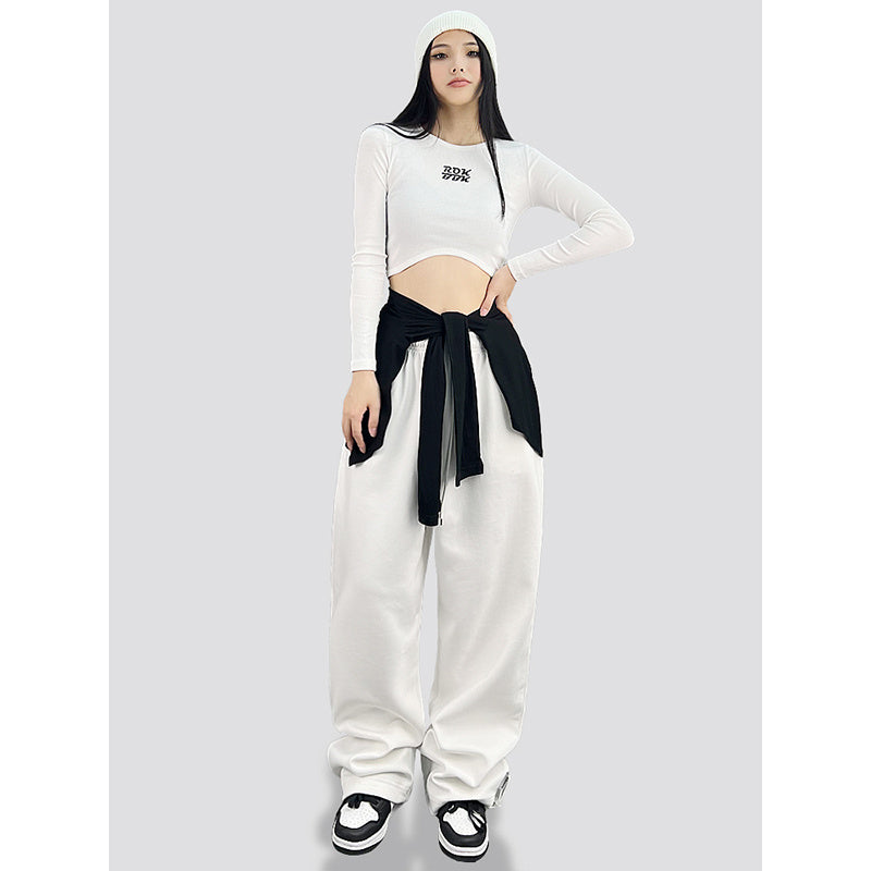 ROKBBK-K/Rokbbk-K Street Dance Fashion Brand Jazz DancehiphopShort Cardigan Two-Way Women's Hip Hop Lace-up Waist Outer Wear