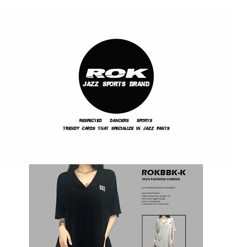 ROKBBK-K/Rokbbk-K Street Dance Fashion Brand Jazz DancejazzDancing Trousers Women's Lazy SportshiphopSuit