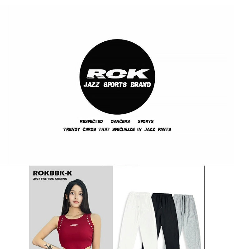 ROKBBK-K/Rokbbk-K Street Dance Fashion Brand Jazz DancejazzMulticolor Dancing SuithiphopWomen's Sports Trousers