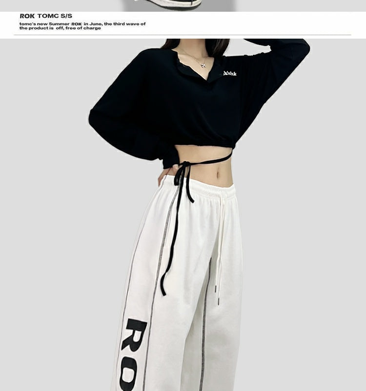 ROKBBK-K/Rokbbk-K Hip Hop Fashion Brand Side Printing Sports Suit WomenhiphopJazz Dancing Suit