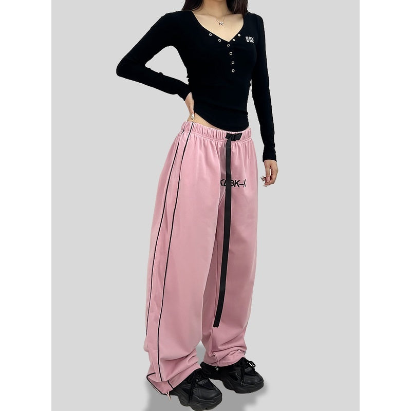 ROKBBK-K/Rokbbk-K Street Dance Fashion Brand Belt JazzhiphopDancing Trousers for WomenjazzFashion Sports Clothing