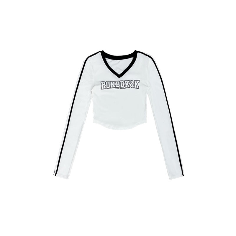 ROKBBK-K/Rokbbk-K Street Dance Fashion Brand JazzjazzSportsVCollar Top Female DancinghiphopFashion Clothing