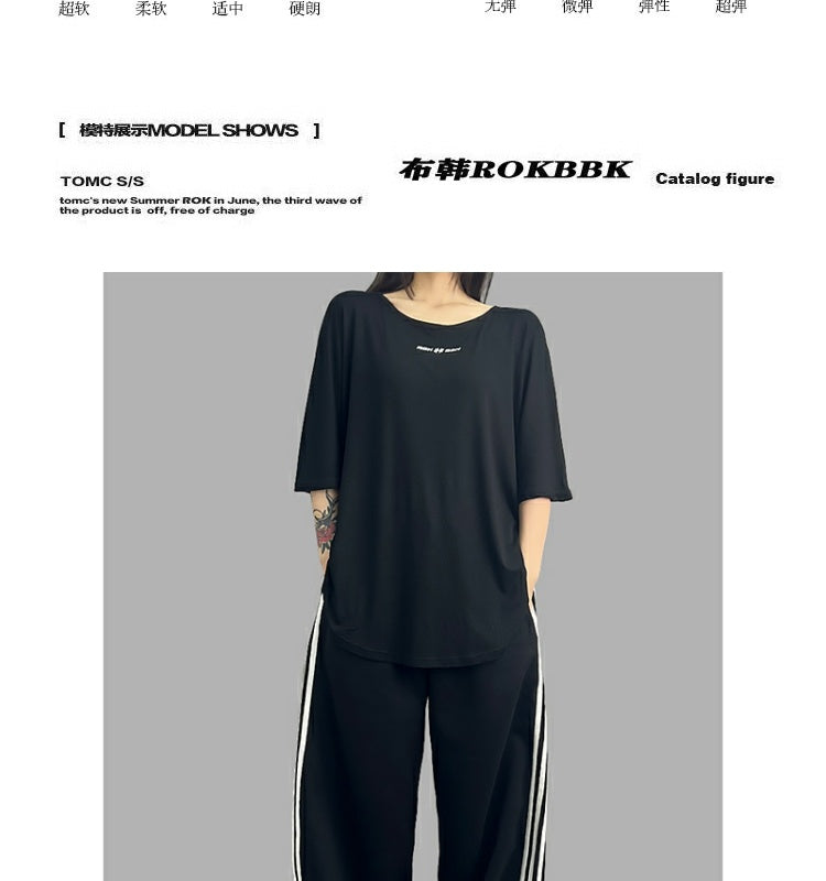 ROKBBK-K/Rokbbk-K Hip Hop Dancing Fashion-Black Women's Loose TrousershiphopSports pants female