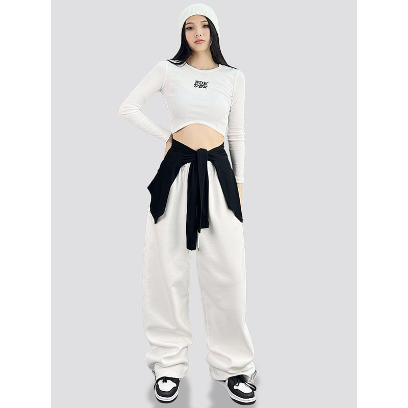 ROKBBK-K/Rokbbk-K Street Dance Fashion Brand Jazz DancehiphopShort Cardigan Two-Way Women's Hip Hop Lace-up Waist Outer Wear