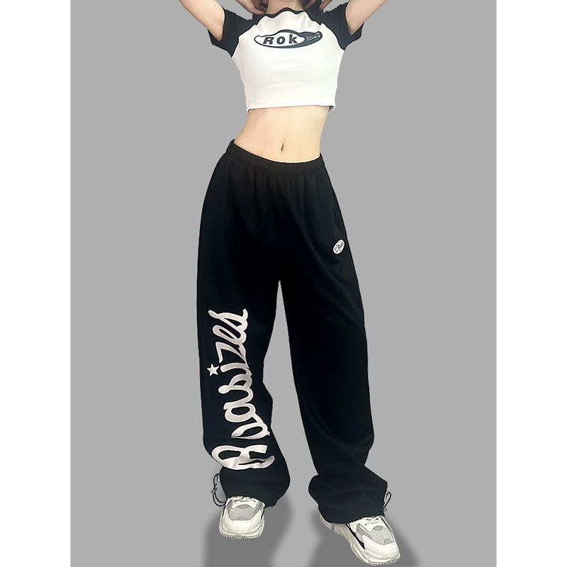 ROKBBK-K/Rokbbk-K Street Dance Fashion Brand Multicolor JazzhiphopTrack Sweatpants Female DancingjazzFashionable Trousers