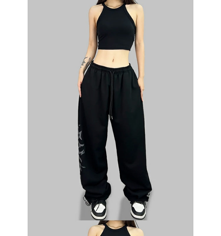 ROKBBK-K/Rokbbk-K Street Dance Fashion Brand JazzhiphopWomen's Printed Trousers on the RightjazzSports Dancing Pants