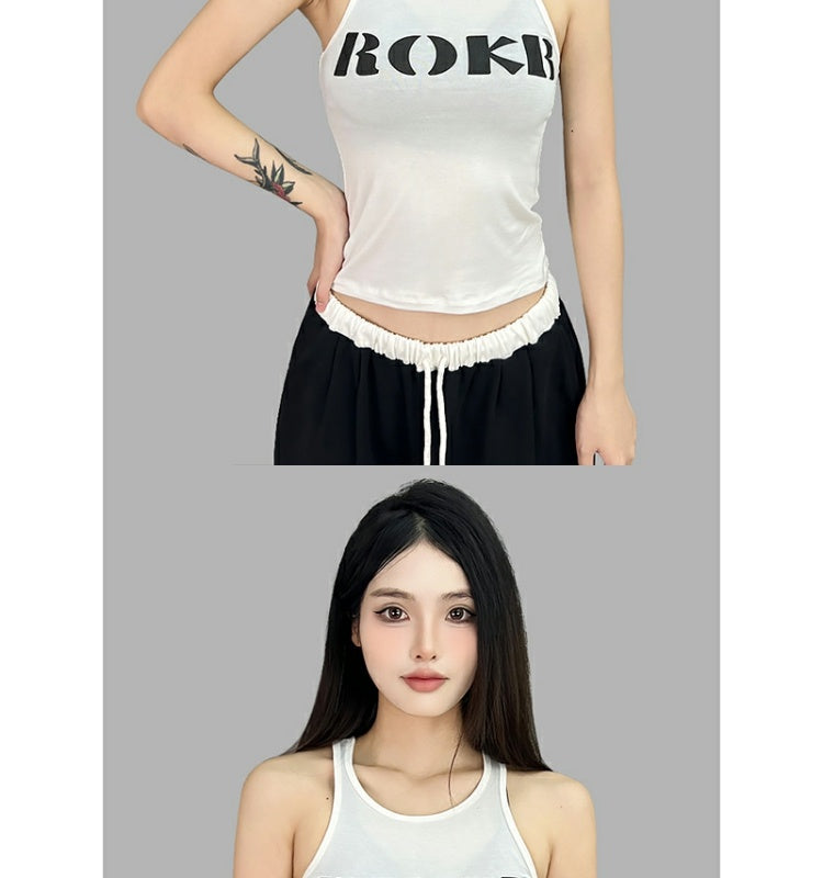 ROKBBK-K/Rokbbk-K Street Dance Fashion Brand Letter Printing DancingjazzVest for WomenhiphopJazz Top Fashion