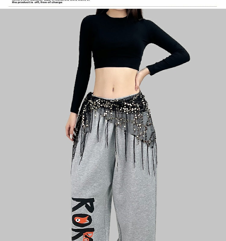 ROKBBK-K/Rokbbk-K Hip Hop Fashion Brand Printing JazzjazzSports TrousershiphopDancing Suit Women