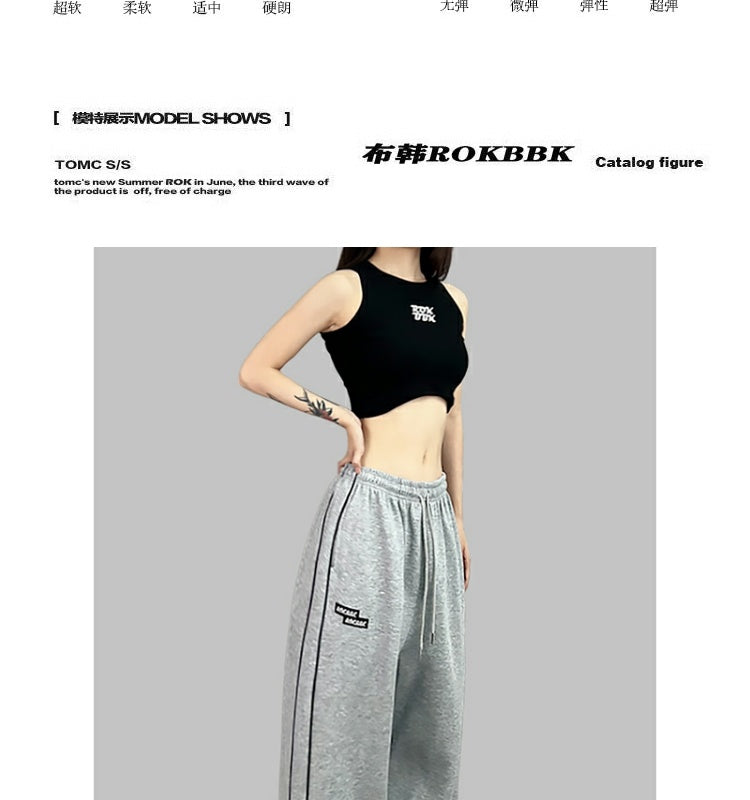 ROKBBK-K/Rokbbk-K Street Dance Fashion Brand Embroidery Line Jazz DancinghiphopWomen's SportsjazzFashionable Trousers