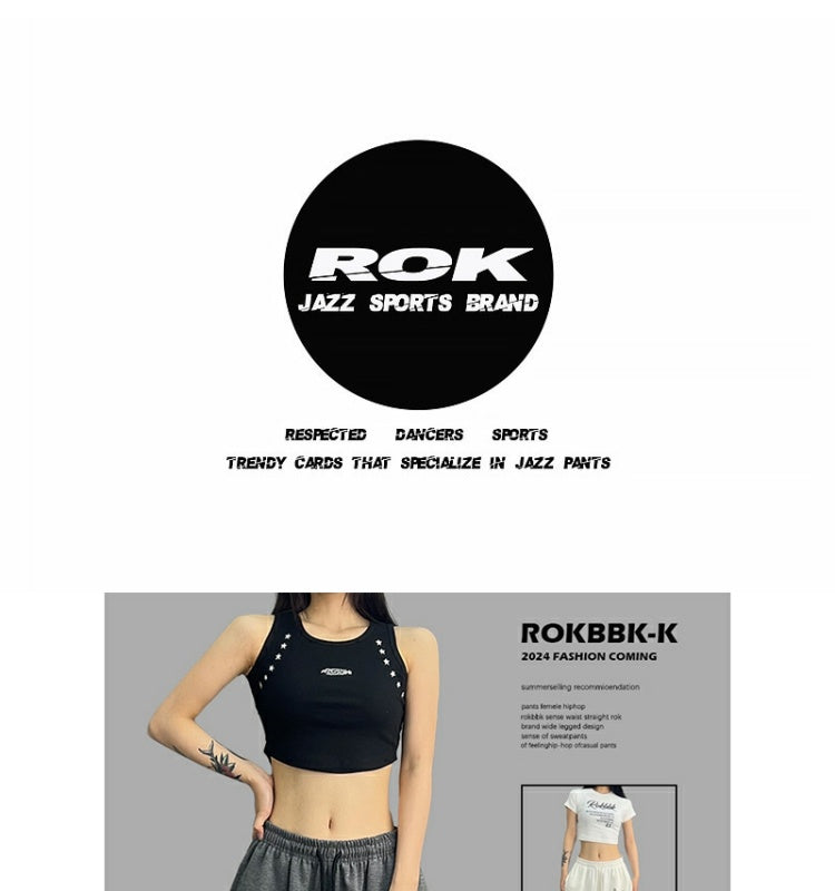 ROKBBK-K/Rokbbk-K Hip Hop Fashion Brand Hip Hop Loose Jazz Dance Sweatpants for WomenhiphopHip Hop Casual Trousers