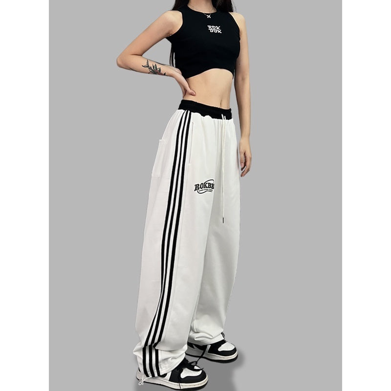 ROKBBK-K/Rokbbk-K Hip Hop Fashion Brand Waist JazzjazzDancing Trousers for WomenhiphopSports Suit Tide