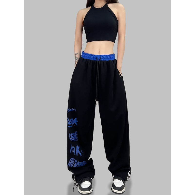 ROKBBK-K/Rokbbk-K Street Dance Fashion Brand Stitching Waist JazzjazzWomen's Sports Dancing TrousershiphopClothing